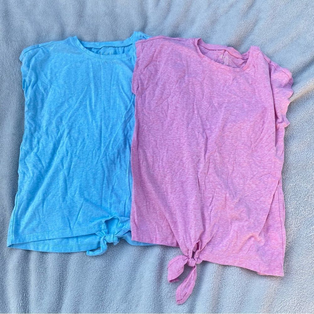 Place girls tops bundle large 10/12 Pink and blue used good condition